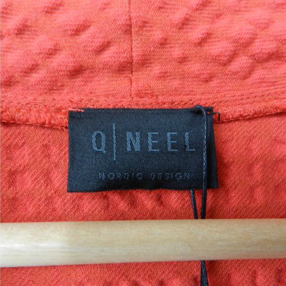 Q Neel Mock Neck Waffle Blouse Cajun Red Sz 18 Textured Knit Dolman Tunic Top - Picture 5 of 10